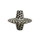 GobekUsa Black White Dots Ceramic Vase Geometric Abstraction Handicraft Floral Accessories