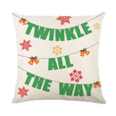 GobekUsa Christmas Snow Elk Pillow Cover for Festive Home Decor