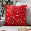 GobekUsa Bronzed Feather Style Plush Pillowcase - Festive Home Decor
