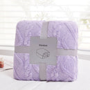 GobekUsa Cozy Jacquard Plush Blanket: Soft Winter Sofa Throw, Office Travel Nap Shawl