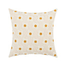 GobekUsa Embroidered Flora Cotton Canvas Pillow Cover 30x50cm Yellow Zigzag Sham