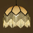 GobekUsa French Retro Style Bedroom Chandelier | Woven Fabric Pendant Lamp
