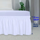 GobekUsa Elastic Bed Skirt - Soft Wrap Around Ruffles - Fade Resistant Solid Color