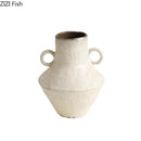 GobekUsa Ceramic Vase: Wabi-sabi Style, Retro Floral Arrangement, Room Decor