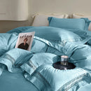 GobekUsa Cozy Velvet Lace Bedding Set: Duvet Cover, Sheet, Pillowcases - 4Pcs Warm & Stylish