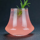GobekUsa Crystal Whiskey Glass Tumbler | Wind Edge Shape Spirits Cup | Thick Bottom Glass