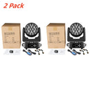 GobekUsa LED Moving Head 19x15W RGBW 4-in-1 Beam Wash/Zoom Light - DMX512 Control