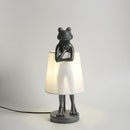 GobekUsa Frog Resin Desk Lamp: Retro Design LED Bedroom Lighting Fixture