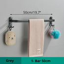 GobekUsa Aluminum Bathroom Towel Rack with Hook, Wall Mounted Multiple Layer Cloth Hanger