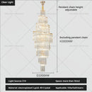 GobekUsa Crystal Chandelier for Penthouse Villa Living Room - Modern Light Luxury Design