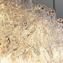 GobekUsa Glass Petal LED Chandelier for Bedroom Dining Living Room Lighting