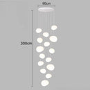 GobekUsa Crystal Chandelier Stair Pendant Light Modern Living Room Interior Lighting