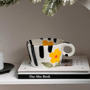GobekUsa Cartoon Pattern Ceramic Mug Set for Happy Dining and Tea Time