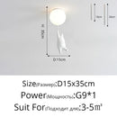 GobekUsa Kids Cartoon Panda Polar Bear Ceiling Light Chandelier for Boys and Girls' Bedroom