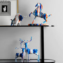 GobekUsa Animal Resin Statue Collection: Abstract Horse Cow French Bullfighting Dog Sculpture
