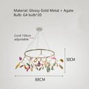 GobekUsa Agate LED Wall Lamp Sconces Gold Metal Surface Mount E14 G4 Bulb