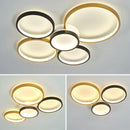 GobekUsa LED Ceiling Chandelier Remote Control Living Room Bedroom Kitchen Lamp White