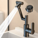 GobekUsa LED Basin Faucet 360 Rotation Stream Sprayer Hot Cold Water Sink Mixer