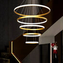 GobekUsa Crystal Chandelier: Modern Stair Pendant Light for Living Room, Interior Lighting Fixture