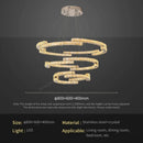 GobekUsa Circular Crystal Pendant Light Chandelier for Living Room