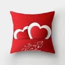 GobekUsa Love Heart Print Sofa Cushion Covers - Nordic Valentine's Day Wedding Decor Pillowcase