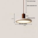 GobekUsa LED Pendant Lamp Wood Globe Round Yellow Stone Hanging Lights