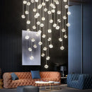 GobekUsa Crystal LED Chandelier for Staircase: Luxury Indoor Stair Lighting Fixture