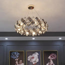 GobekUsa Crystal Chandelier for Living & Dining Room, Luxury Ceiling Light Fixture