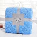 GobekUsa Cozy Jacquard Plush Blanket: Soft Winter Sofa Throw, Office Travel Nap Shawl