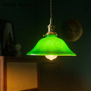 GobekUsa Green Glass LED Pendant Light for Home, Restaurant, Bar, and Loft Style Decor.