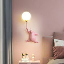 GobekUsa Bear Wall Lamp | Cute Nordic Cartoon Design for Girls Bedroom, Study, Dormitory