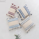 GobekUsa Blue Grey Stripe Tufted Cushion Cover 45x45cm/30x50cm for Home Decoration