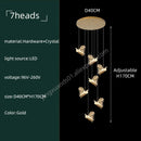GobekUsa Crystal Chandelier: Modern Luxury Pendant Lights for Living Room, Staircase, Villa