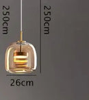 GobekUsa Glass Pendant Lights for Bedroom Dinning Living Room Lighting Fixtures