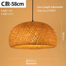 GobekUsa Bamboo Pendant Light Hand Woven LED Chandelier for Home Decor