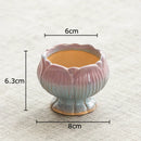 GobekUsa Lotus Flower Ceramic Vase: Small Plant Pots for Table Decoration and Room Aesthetic