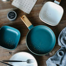GobekUsa Ceramic Wood Handle Bowl: Nordic Style Salad & Noodle Tableware