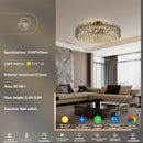 GobekUsa Gold Crystal Ceiling Chandelier: Luxury Modern LED Pendant for Home Décor