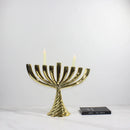 GobekUsa Gold Geometric Twist Candle Holder Set for Stylish Home Decor