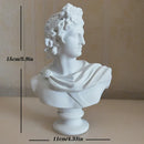GobekUsa David Statue Head Sculpture Mini Gypsum Resin Art Craft Home Decor