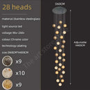 GobekUsa Crystal Glass Spiral Ceiling Chandelier for Modern Living Room & Kitchen Decor