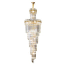 GobekUsa Crystal Chandelier: Luxe Stairwell Lighting for Duplex Villa, Loft, or Living Room