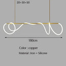 GobekUsa LED Long Hose Chandelier for Dining Room Kitchen Bar Pendant Lamp