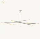 GobekUsa LED Glass Chandelier with Etched Rods for Dining Room, Kitchen, Bedroom - Modern Pendant Lighting