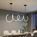 GobekUsa Gold Black LED Chandelier Modern Minimalist Pendant for Home Decor Lighting