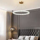 GobekUsa K9 Crystal Round Chandelier: Modern LED Pendant Lamp for Home, Living Room, Bedroom, Lobby