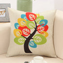GobekUsa Abstract Tree Flower Pattern Pillow Cover for Home Decor
