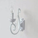 GobekUsa Elegant White Iron Wall Lamp E14 Candle Light Bedroom Lighting
