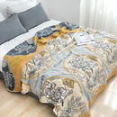 GobekUsa Cotton Gauze Boho Throw Blanket
