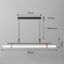 GobekUsa Eden Modern Black Gold Leather Tube LED Pendant Chandelier
